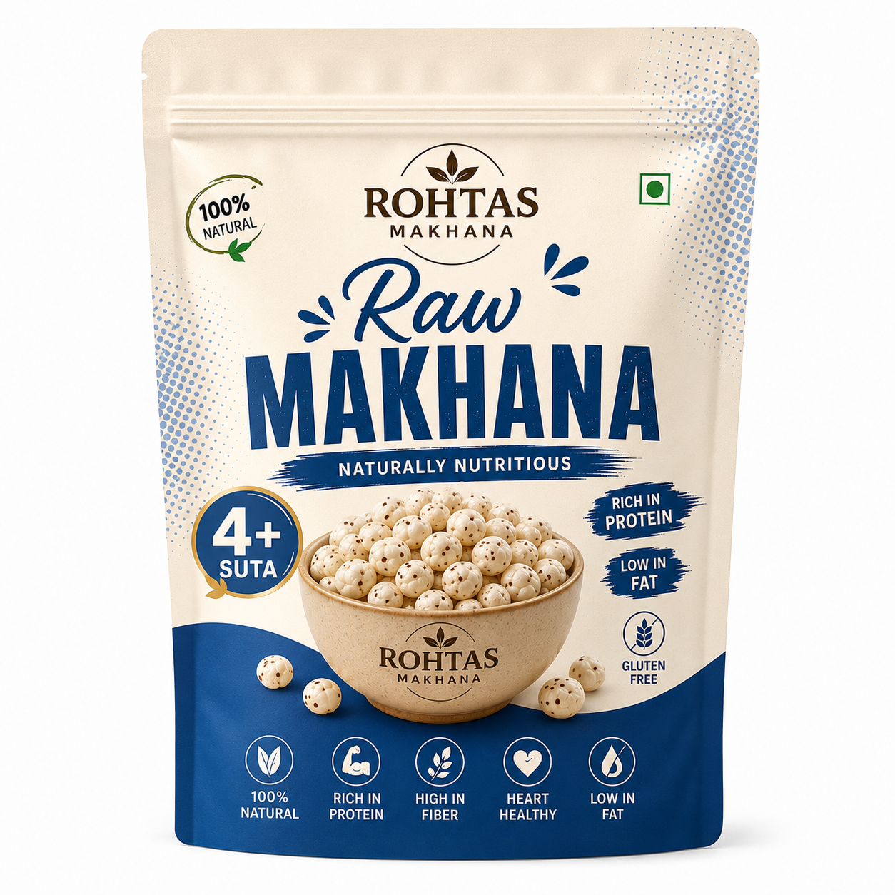 Rohtas 4+ Suta Raw Makhana