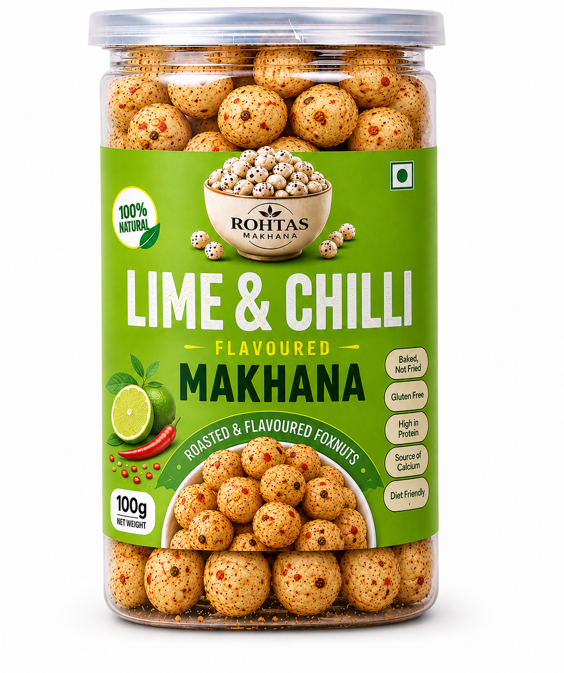 Rohtas Lime & Chilli Flavoured Makhana
